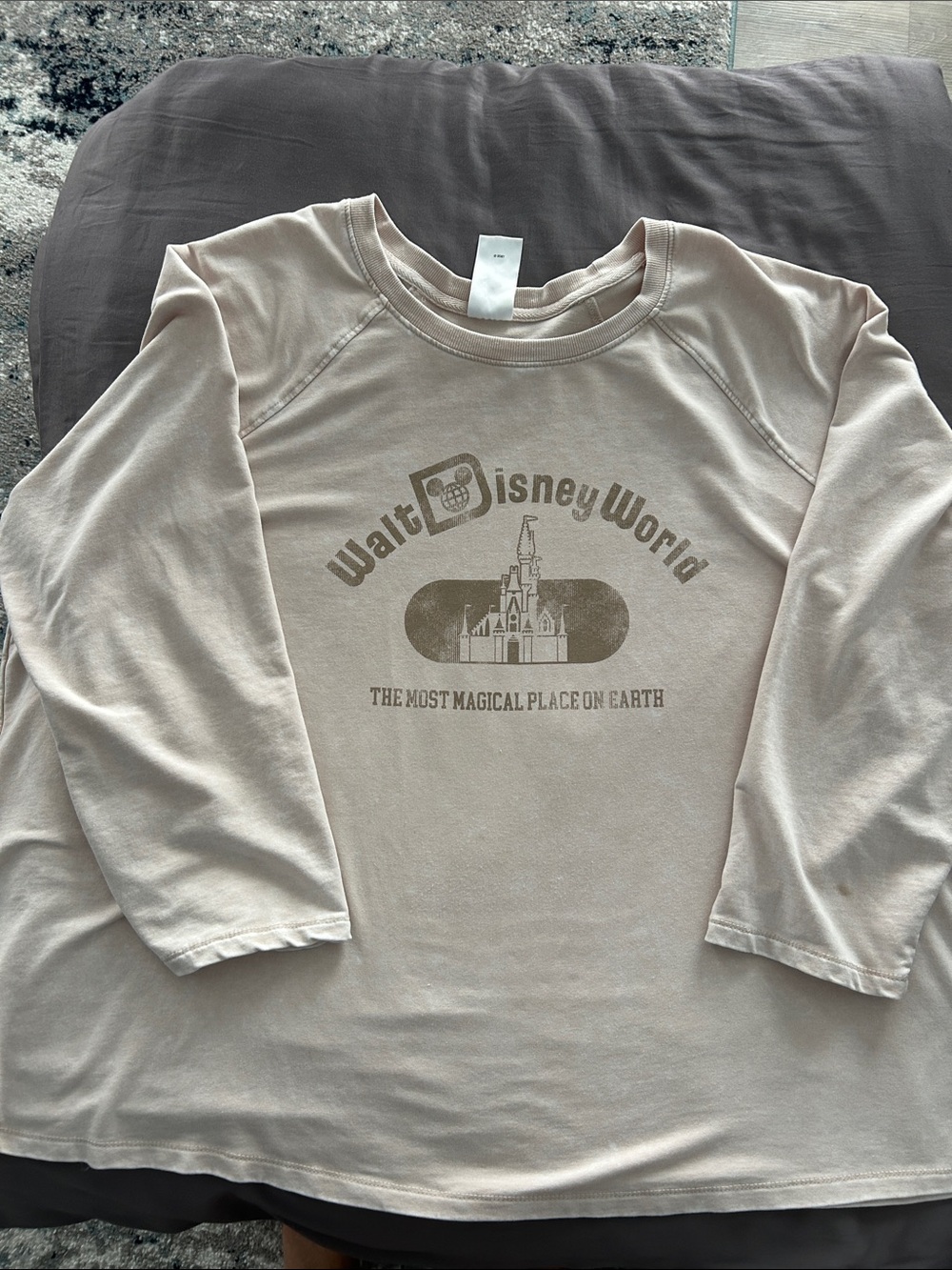 Authentic Disney Parks Walt Disney World Long Sleeve Sweatshirt Size 2x in Beige